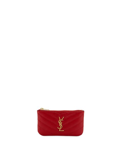 ysl key|Saint Laurent Monogram Quilted Leather Key Pouch.